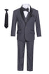Magen Kids Little Boys Shawl Collar Tuxedo Slim Fit 7 Pc Suit 12M-6 - SophiasStyle.com